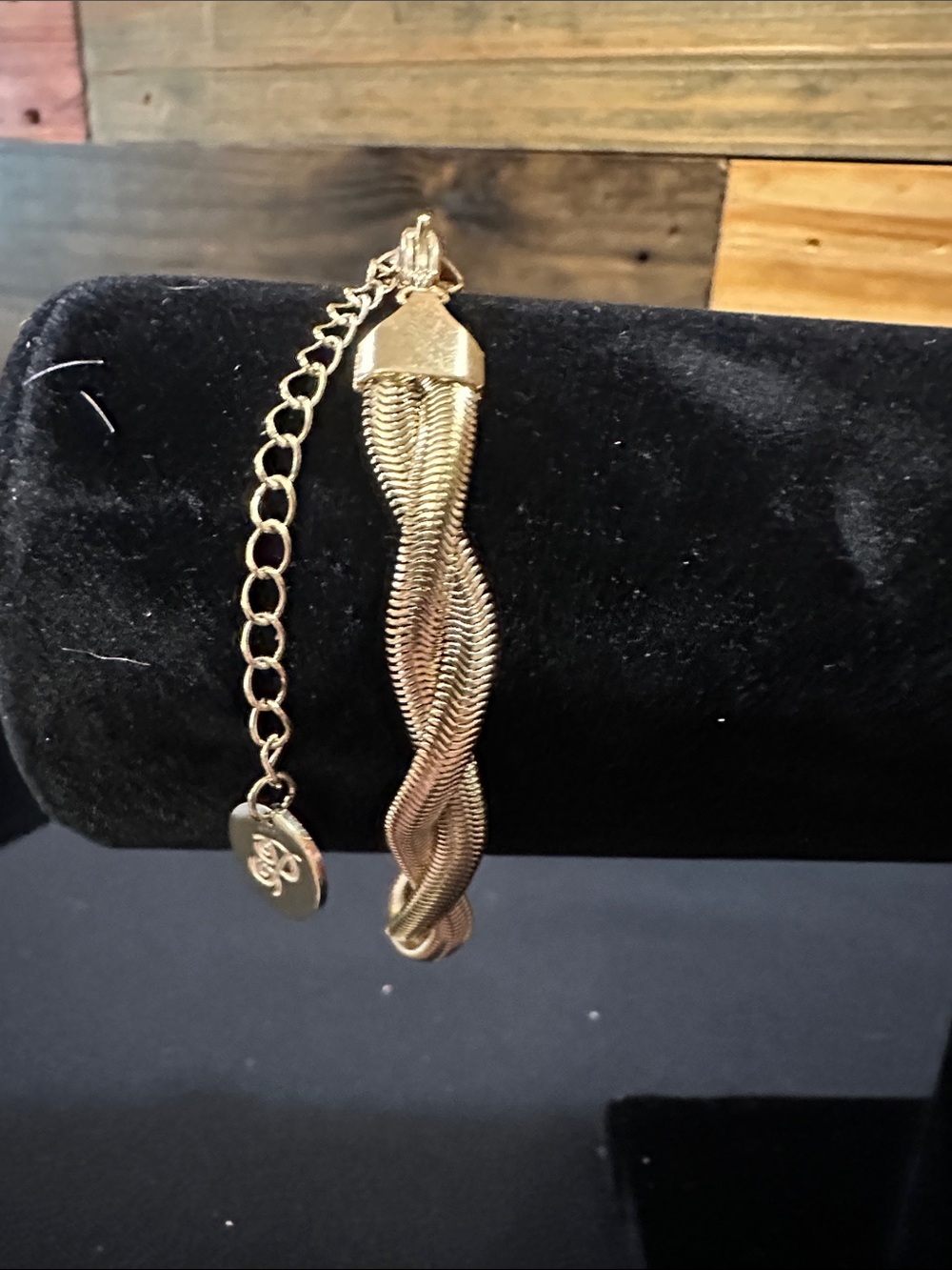 Plunder Gold-Tone Twisted Mesh Bracelet
